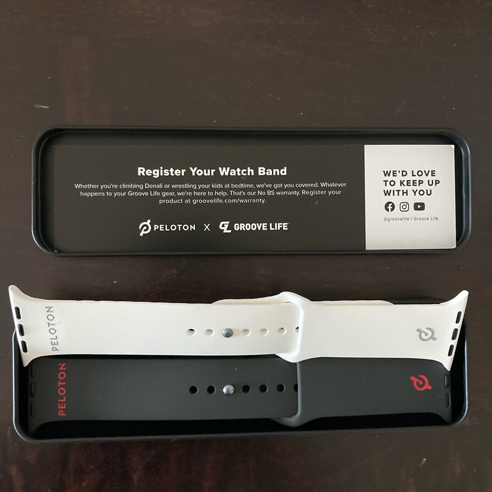 Peloton Apple Watch Bands- set of 2 black and white